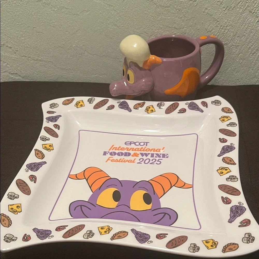 (0354) EPCOT Food & Wine Festival 2025 Plate and Mug Set - Picture 1 of 17